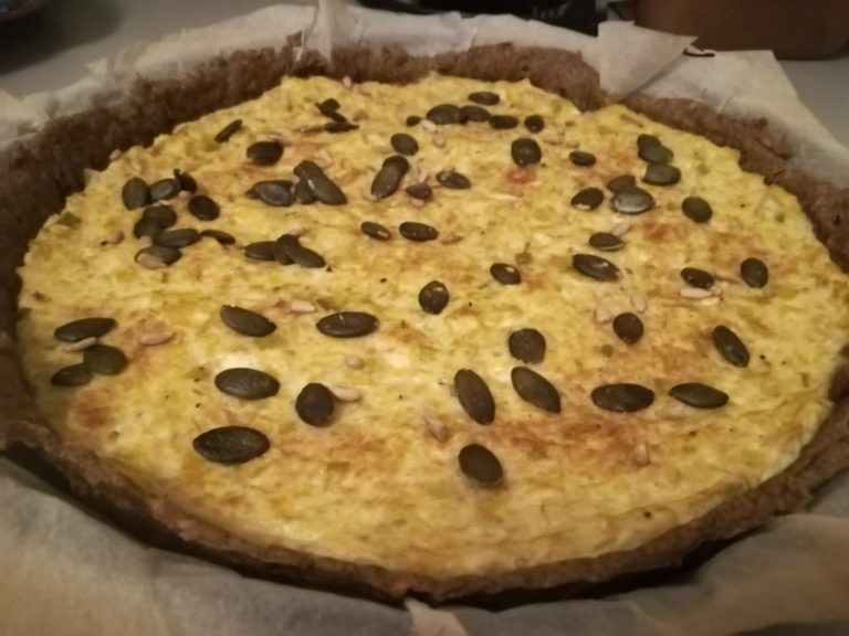 quiche aux poireaux et tofu soyeux