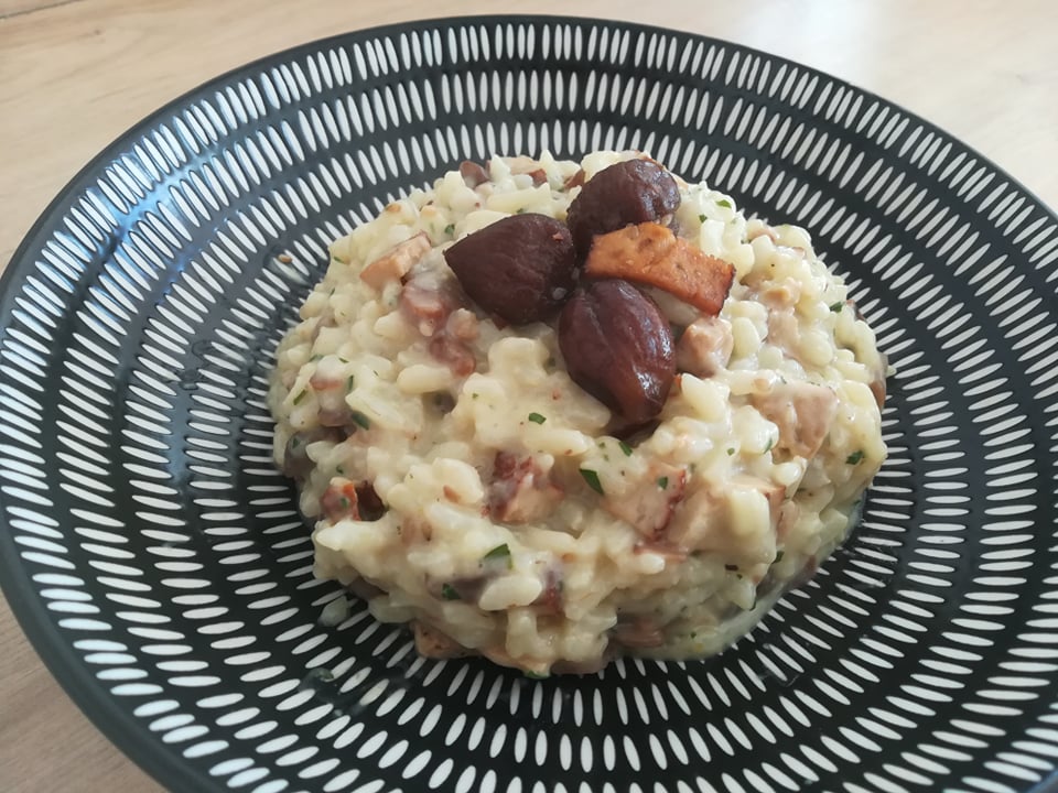 risotto végétarien aux champignons