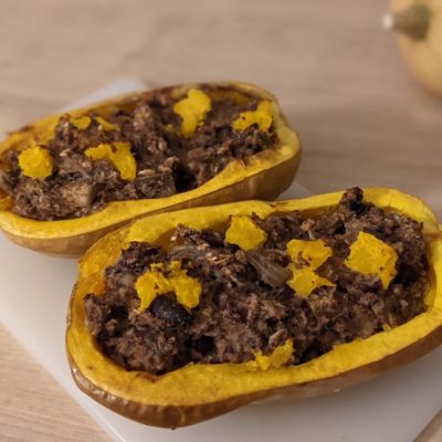 courge butternut farcie végétalienne