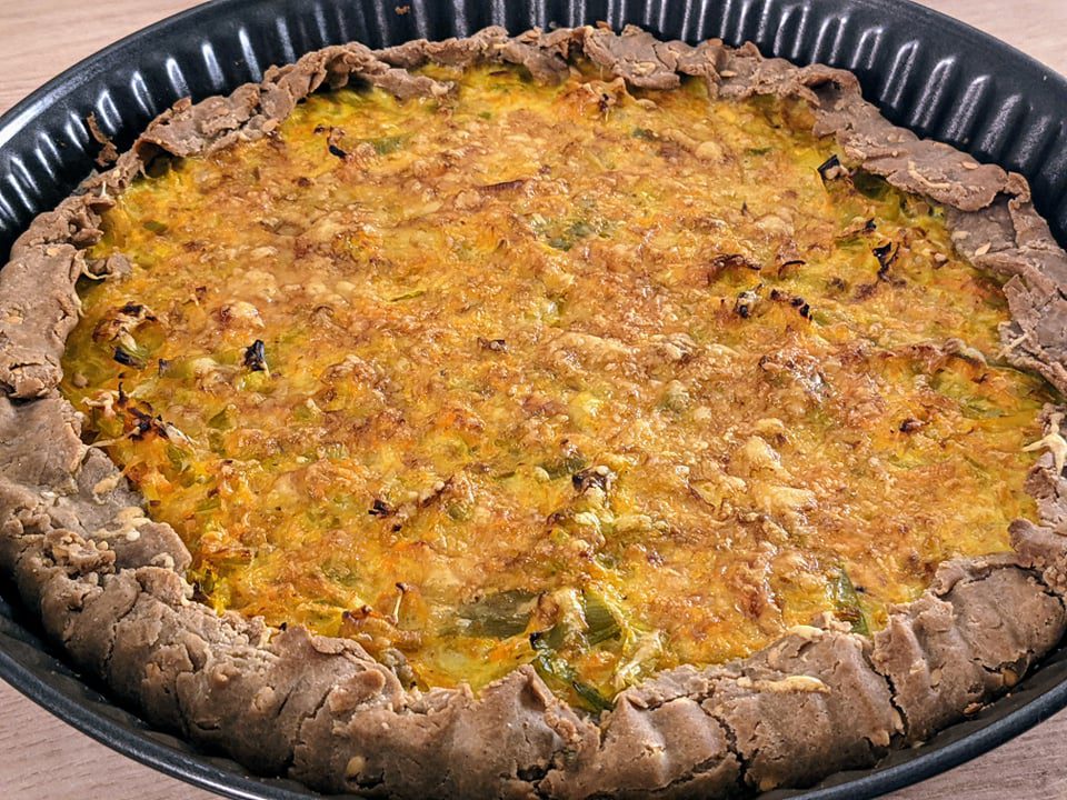 Quiche rustique carottes et poireau