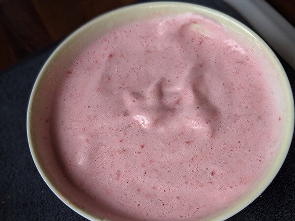 mousse de fruits rouge au pois chiche