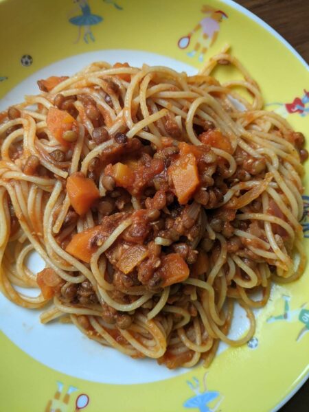 You are currently viewing Spaghettis bolognaise sans viande