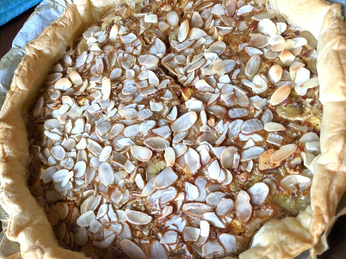 You are currently viewing Recette de la tarte à la banane et aux amandes