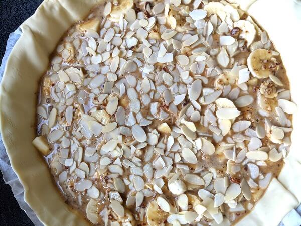 recette tarte banane et amandes