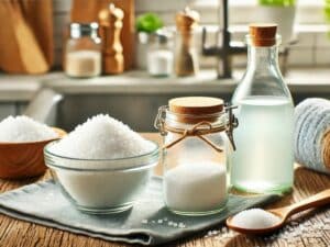 Lire la suite à propos de l’article Cristaux de soude + vinaigre + sel : des ingrédients incontournable des produits ménagers maison