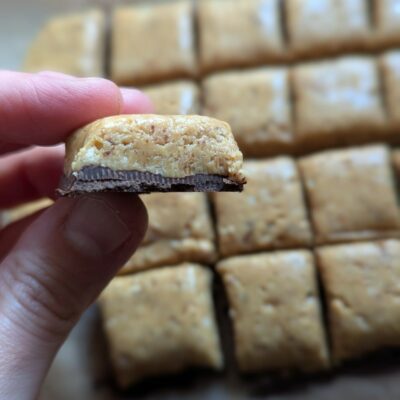 recette de snickers healthy aux flocons d'avoine et beurre de cacahuètes