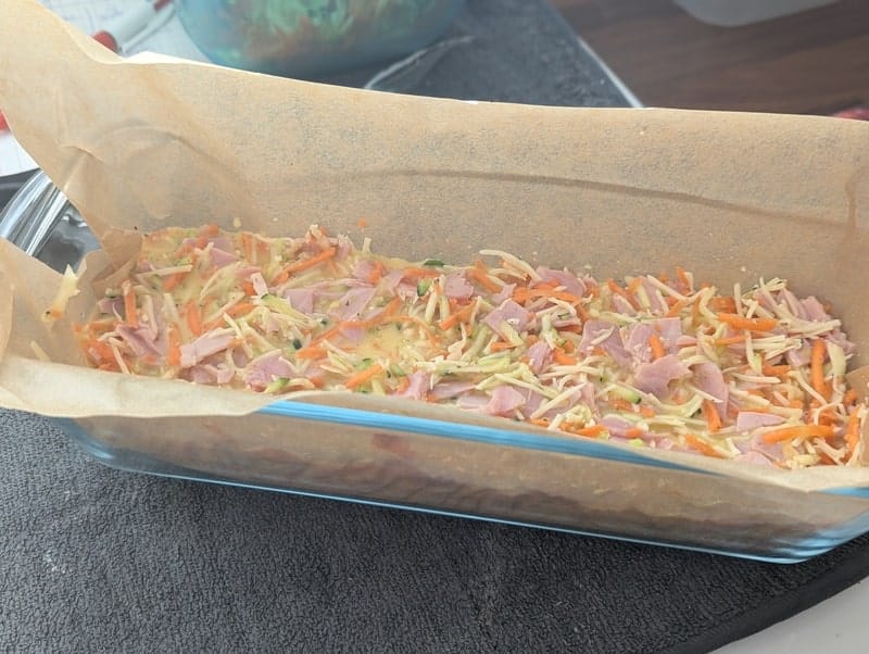 Recette facile de cake salé healthy courgettes jambon