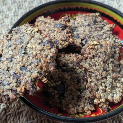 cookies healthy flocons d'avoine chocolat et beurre de cacahuète