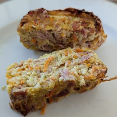recete de cake salé healthy aux courgettes et jambon sans farine